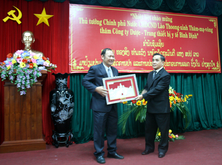 Bidiphar đón tiếp Thủ tướng Chính phủ nước Cộng hòa DCND Lào Thongsing Thammavong