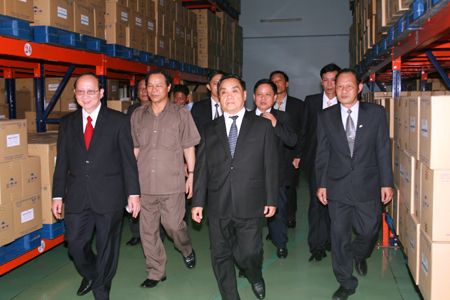 Bidiphar đón tiếp Thủ tướng Chính phủ nước Cộng hòa DCND Lào Thongsing Thammavong