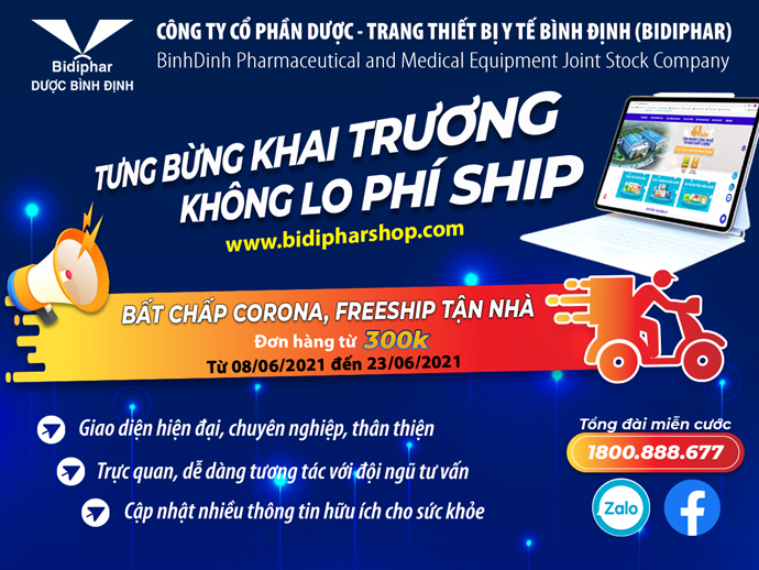 Bidiphar – Dược Bình Định ra mắt website thương mại điện tử