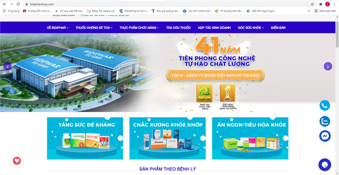 Bidiphar - Dược Bình Định ra mắt website thương mại điện tử