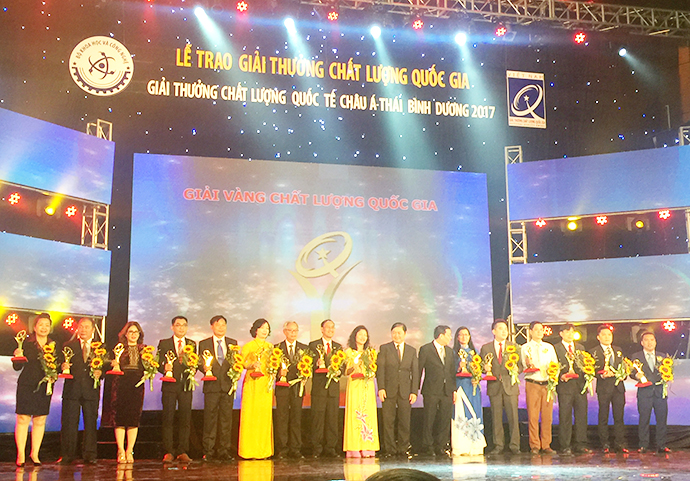 Bidiphar nhận giải vàng giải thưởng Chất lượng Quốc gia 2017