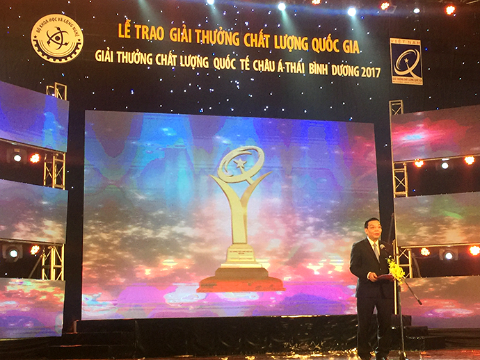 Bidiphar nhận giải vàng giải thưởng Chất lượng Quốc gia 2017