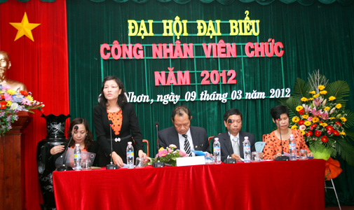 Bidiphar tổ chức Đại Hội đại biểu công nhân viên chức lao động năm 2012