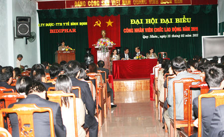 Bidiphar tổ chức đại hội đại biểu công nhân viên chức năm 2011.
