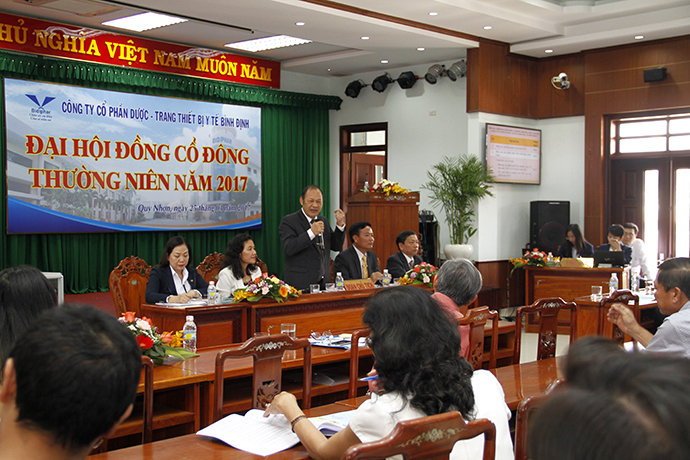 Bidiphar: Tổ chức thành công Đại hội đồng cổ đông thường niên năm 2017