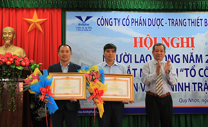 Bidiphar: Tổ chức thành công Hội nghị người lao động năm 2019 và Lễ ra mắt Tổ công nhân tự quản về an ninh trật tự