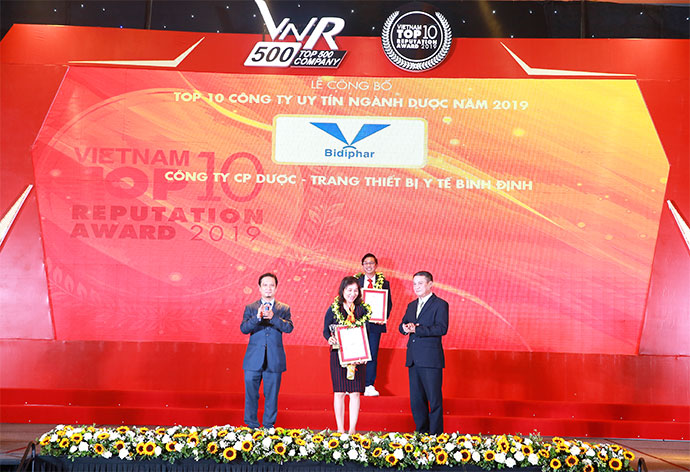 Bidiphar - Top 10 Doanh nghiệp Dược Việt Nam uy tín 2019