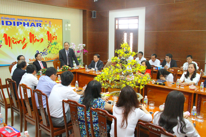 Chủ tịch UBND tỉnh thăm và chúc Tết tại Bidiphar nhân dịp đầu xuân Bính Thân 2016
