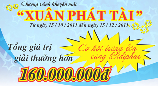 Cơ hội trúng lớn cùng Bidiphar.