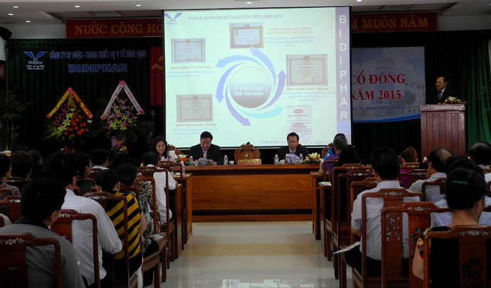 Công ty Cổ phần Dược – Trang Thiết bị y tế Bình Định (BIDIPHAR) tổ chức Đại hội đồng cổ đông thường niên năm 2015