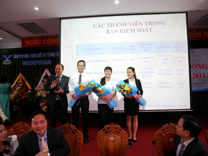 Công ty Cổ phần Dược – Trang Thiết bị y tế Bình Định (BIDIPHAR) tổ chức Đại hội đồng cổ đông thường niên năm 2015