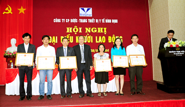 Công ty cổ phần Dược - Trang Thiết bị y tế Bình Định (Bidiphar) tổ chức Hội nghị Đại biểu người lao động năm 2014