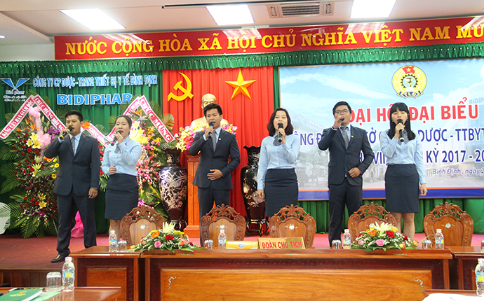 Đại hội đại biểu Công đoàn cơ sở công ty CP Dược – TTBYT Bình Định lần thứ VII, nhiệm kỳ 2017 – 2022.