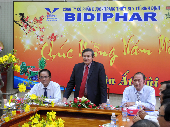 Lãnh đạo UBND tỉnh Bình Định đã đến thăm và chúc tết cán bộ, công nhân viên Công ty CP Dược – Trang Thiết bị y tế Bình Định (Bidiphar)