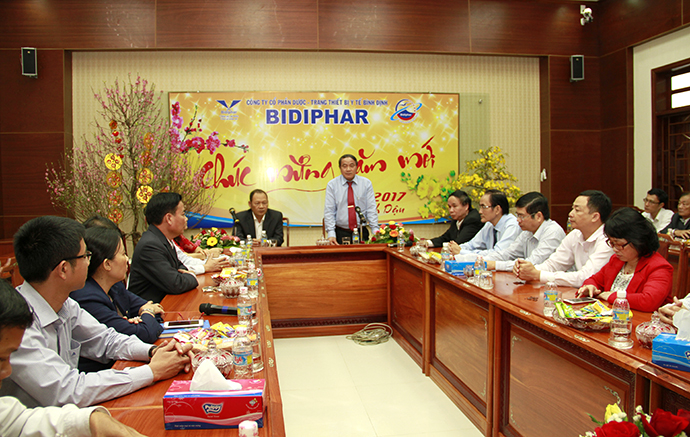 Phó Chủ tịch Thường trực UBND tỉnh Phan Cao Thắng thăm và chúc Tết tại Bidiphar nhân dịp đầu xuân Đinh Dậu 2017