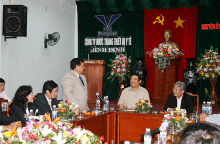 Nguyên Chủ tịch nước Trần Đức Lương Thăm và làm việc tại Bidiphar