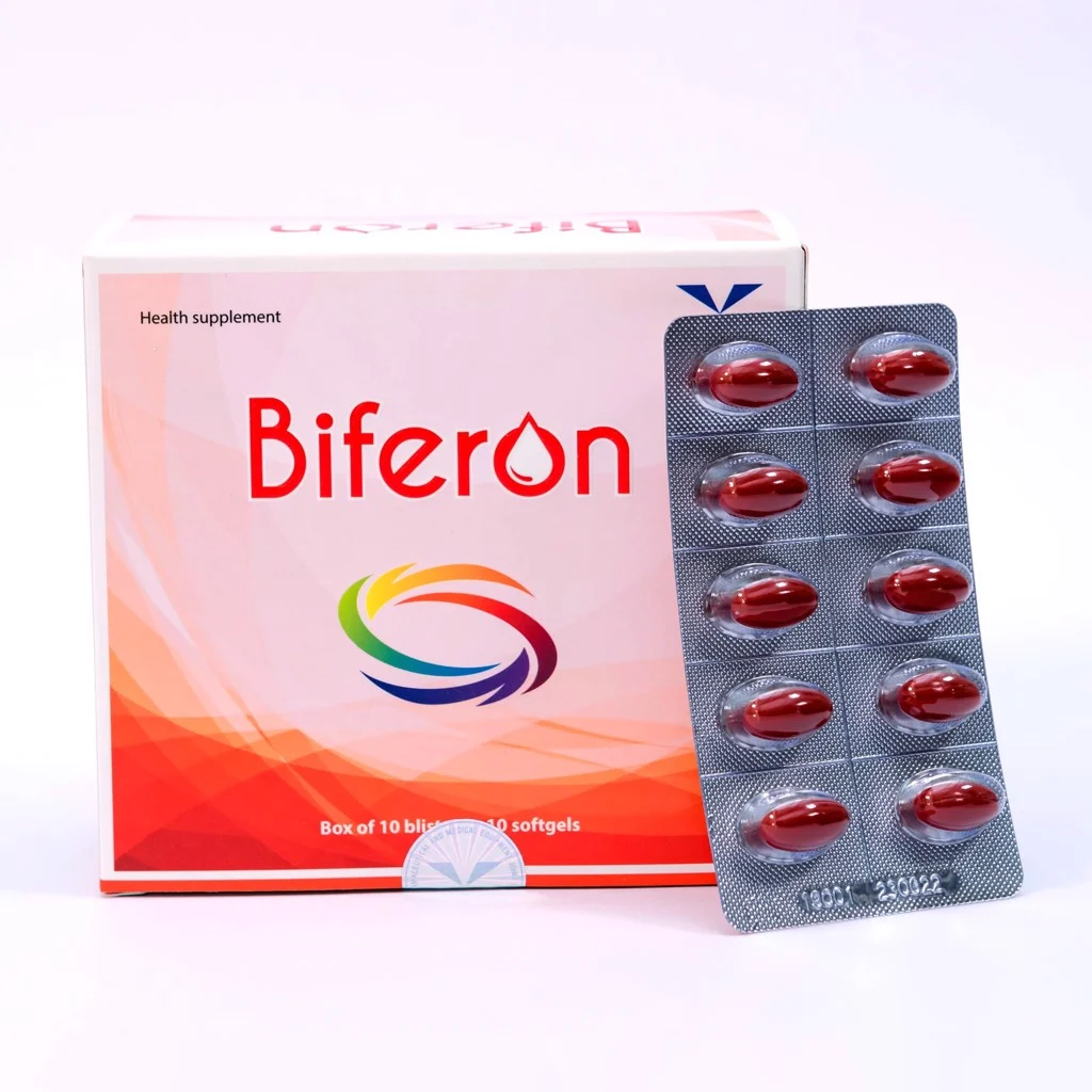 BIFERON - Viên Sắt Bổ Máu - Hộp 100 Viên