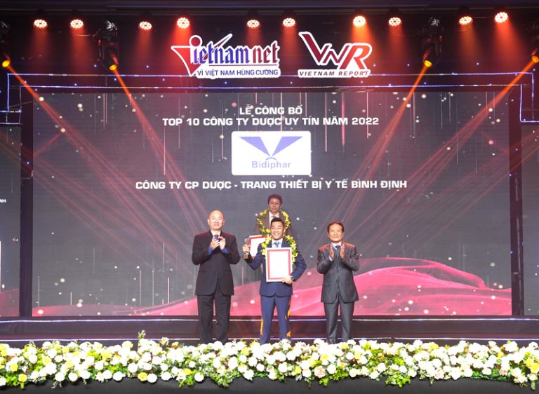 BIDIPHAR VÀO TOP 5 CÔNG TY DƯỢC UY TÍN NĂM 2022