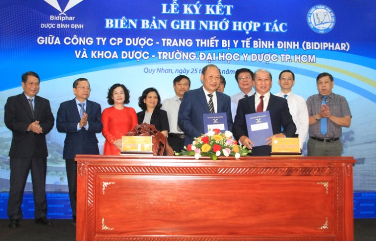 LỄ KÝ KẾT BIÊN BẢN GHI NHỚ HỢP TÁC GIỮA BIDIPHAR VÀ KHOA DƯỢC – TRƯỜNG ĐẠI HỌC Y DƯỢC TP.HCM