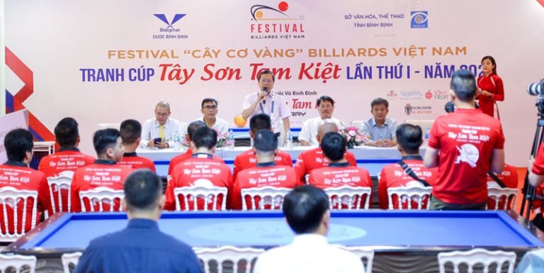 Khai mạc Giải Festival Cây cơ vàng Billiards Tranh Cúp Tây Sơn Tam Kiệt 2023