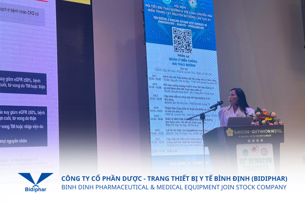 BIDIPHAR ĐỒNG HÀNH CÙNG HỘI NGHỊ NỘI TIẾT - ĐÁI THÁO ĐƯỜNG - RỐI LOẠN CHUYỂN HÓA MIỀN TRUNG VÀ TÂY NGUYÊN LẦN THỨ XV