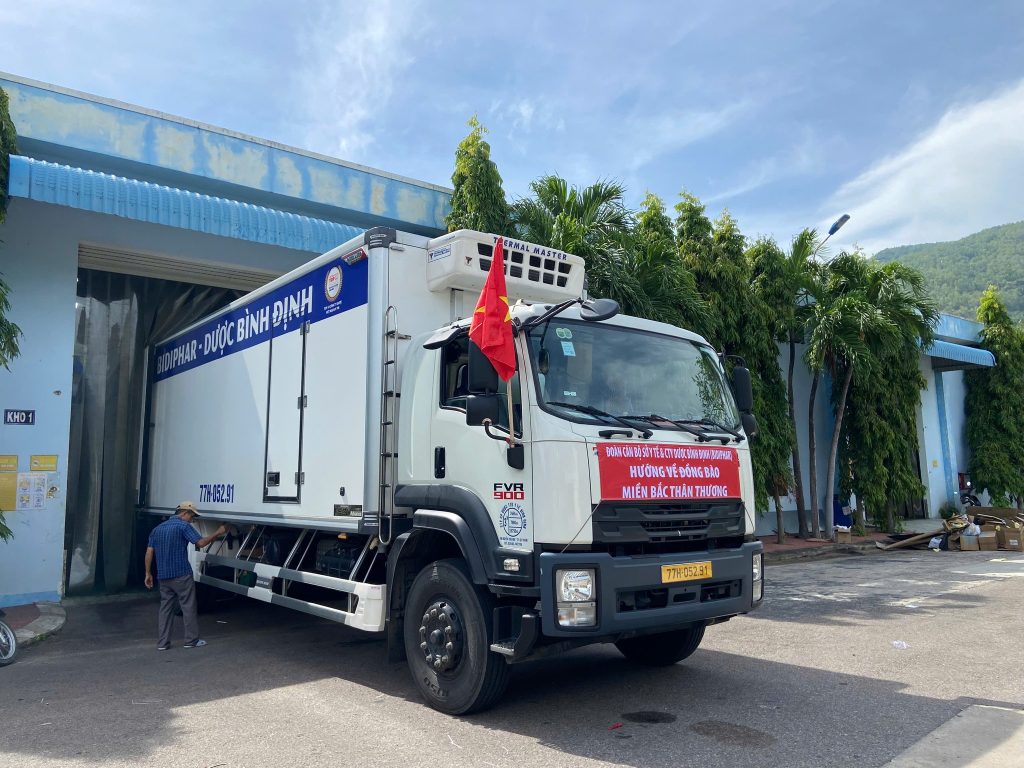 BIDIPHAR DƯỢC BÌNH ĐỊNH - HƯỚNG VỀ ĐỒNG BÀO MIỀN BẮC THÂN THƯƠNG SAU THIÊN TAI