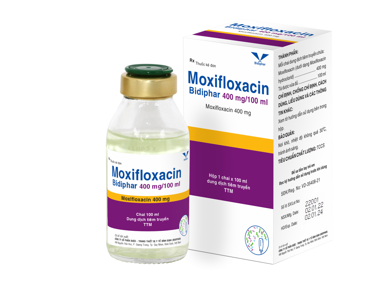 MOXIFLOXACIN BIDIPHAR 400mg/ 100ml